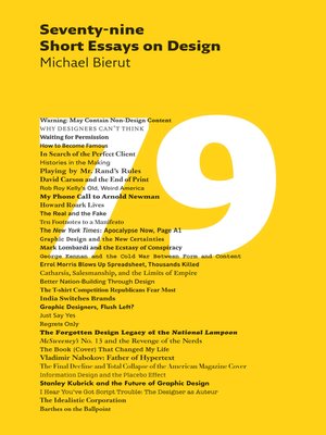 cover image of 79 Short Essays on Design